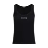 Versace Tank Top In Cotton Rib Stretch In Black