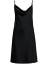 Versace Black Cowl Neck Mini Dress In Black