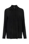 Versace Elegant Crepe Shirt For Women In Black