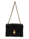 Versace Black Crossbody Bag With Buckle And Gold Chain