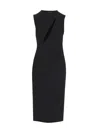 Versace Sleeveless Midi Dress With Cutouts In Black