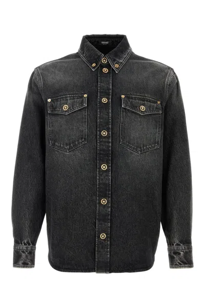 VERSACE BLACK DENIM SHIRT