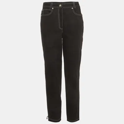 Pre-owned Versace Black Denim Straight Fit Jeans Xl/waist 29.5