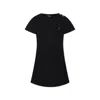 Versace Black Dress For Girl With Logo In Black