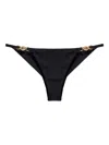 Versace Halter Bikini Briefs High Cut Hardware In Black