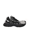 Versace Black Fabric Chunky Sneakers In Multi