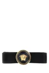 Versace Black Fabric Hair Clip In Black