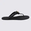 Versace Black Flats In Black