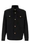 Versace Gabardine Shirt With Chest Pockets And Cuffed Sleeves