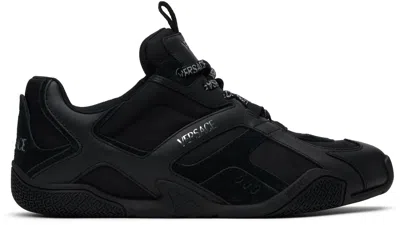Versace Black Galaxia Sneakers In 1b000-black