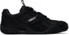 Versace Galaxia Leather Low-top Sneakers In 1b000-black