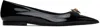 Versace Leather Flats Shoes In 1b00v-black-gold