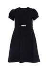Versace Round Neck Dress In Black