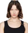 Versace Black Gianni Ribbon Scrunchie