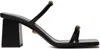 Versace Black Gianni Ribbon Heeled Sandals In 1b00v-black-gold