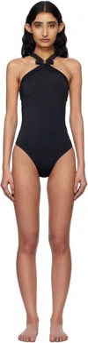 Versace Black One-piece Swimsuit With Medusa Head Detail In Tech Fabric Woman In Black