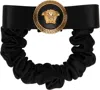 Versace Black Gianni Ribbon Scrunchie