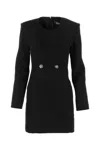 Versace Hourglass Grain-de-poudre Minidress In Black