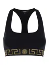 Versace Jersey Top With Topeka Bi-stretch Organic Cotton In Black
