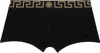 Versace Black Greca Border Boxer Briefs In A80g-black Gold Gree