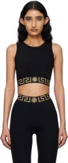 Versace Jersey Top With Topeka Bi-stretch Organic Cotton In 1b000-black
