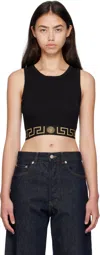 Versace Jersey Top With Topeka Bi-stretch Organic Cotton In Black