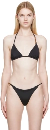 Versace Black Greca Chain Bikini Top In 1b000 Black