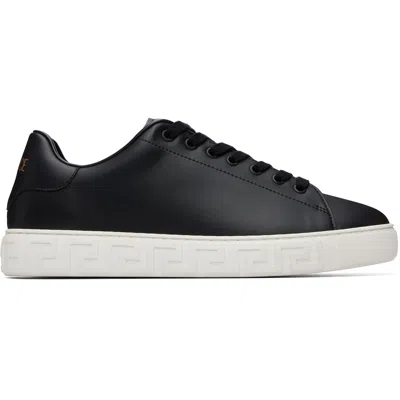 Versace Black Greca Nylon Sneakers