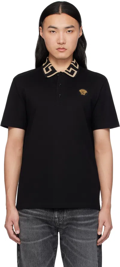 Versace Black Greca Polo