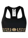 Versace Jersey Top With Topeka Bi-stretch Organic Cotton In Black