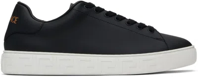 VERSACE BLACK GRECA SNEAKERS