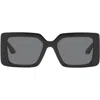Versace Black Greca Sunglasses In Black