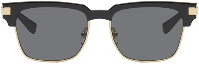 Versace Black Greca Sunglasses In Black/gold
