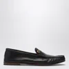 Versace Black Guanto Loafers In Calf Leather In Black