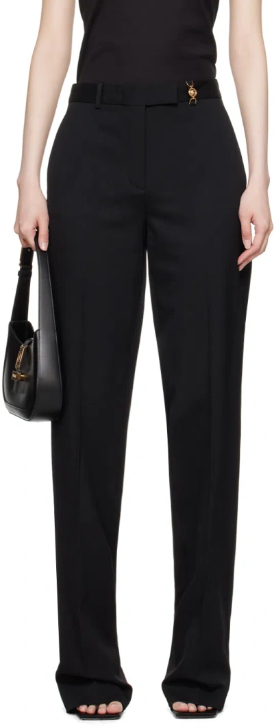 Versace Black Hardware Trousers In 1b000 Black