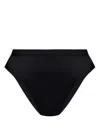 Versace Black High-waisted Bikini Bottom In Black