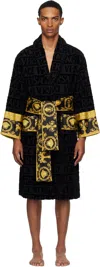 Versace Navy 'i Heart Baroque' Bathrobe