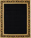 Versace Black 'i Heart Baroque' Double-face Blanket In Z4525
