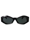 Versace Womens Black Ve4466u Irregular-frame Injected Sunglasses In Black