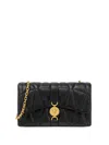 Versace Mini Quilted Kleio Leather Crossbody Bag In Black