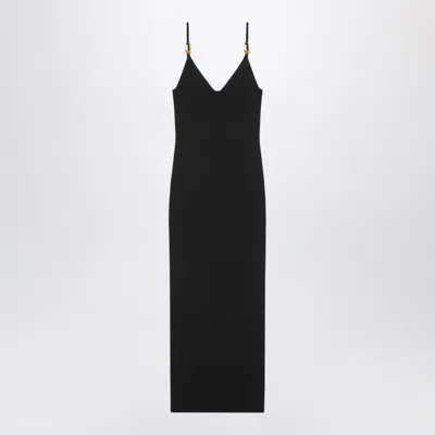 Versace Black Knitted Midi Dress