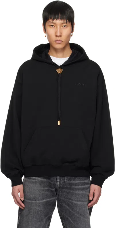 Versace Black 'la Medusa' Hoodie In 1b000-black