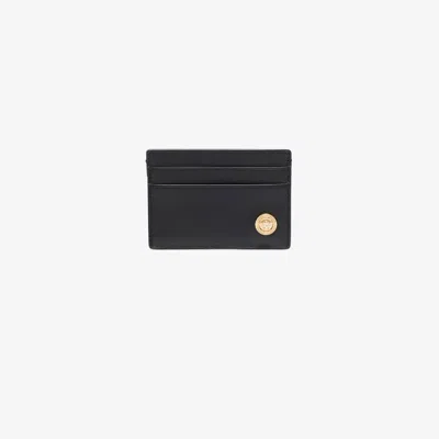 Versace Black La Medusa Leather Card Holder