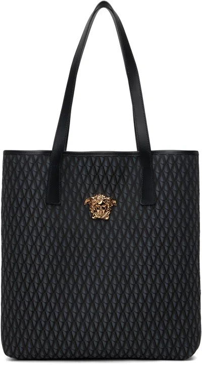 Versace Black 'la Medusa' V Jacquard Tote