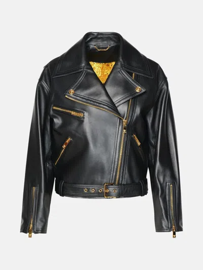 Versace Black Lambskin Jacket