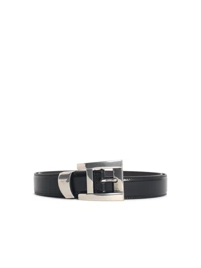 Versace Black Lear Belt
