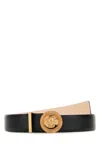 Versace Black Medusa Buckle Belt In 1b00v