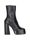 VERSACE VERSACE BLACK LEATHER BOOTS