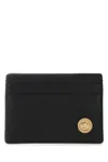 Versace Black Small Wallet With Medusa Biggie Logo In Leather Woman