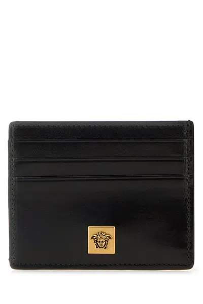 Versace Black Leather Card Holder